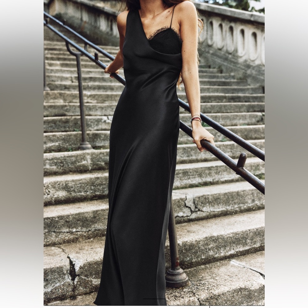 NWT lace satin effect slip dress size medium